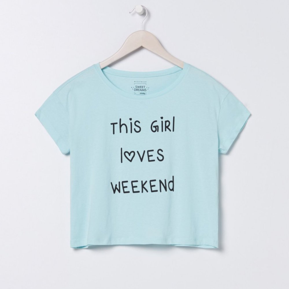 NWT Cotton 2-piece pajama This Girl Loves Weekend - Picture 2 of 5